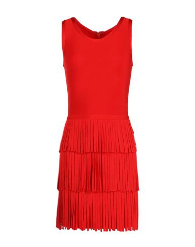 Amuse Short Dresses In Red