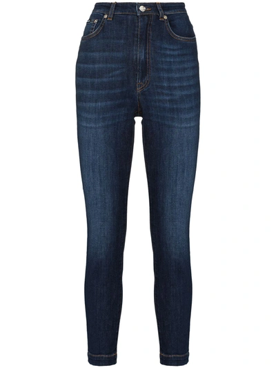 Dolce & Gabbana Stonewashed-effect Skinny Jeans In Blue