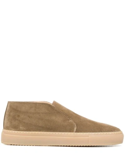 Doucal's Laceless Leather Desert Boots In Neutrals
