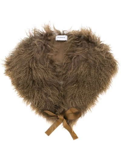 P.a.r.o.s.h Parosh Ribbon Fur Scarf In Brown