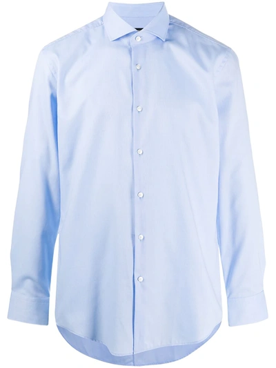 Hugo Jason Cutaway Collar Shirt In Blue