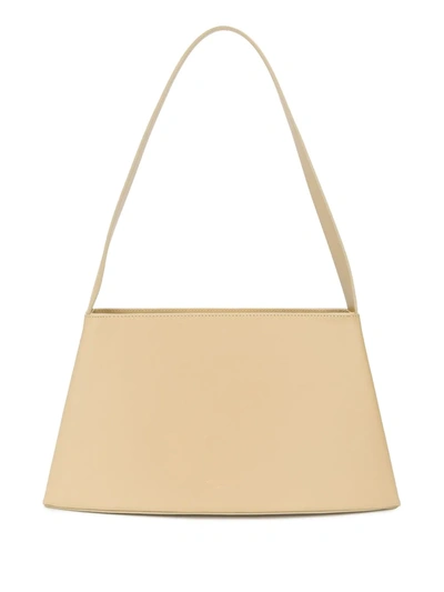 Low Classic Curve Cream Leather Shoulder Bag In Neutrals