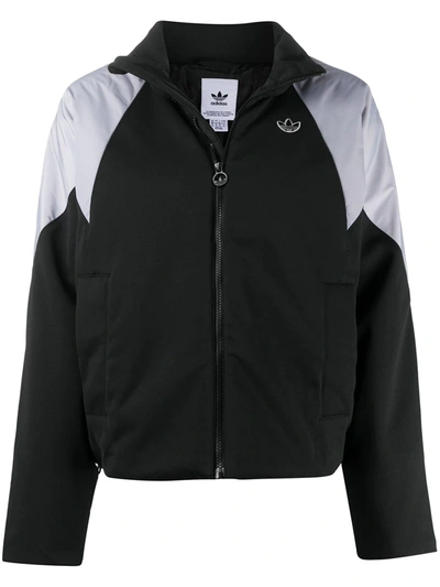 Adidas Originals Silver Detail Jacket In Black