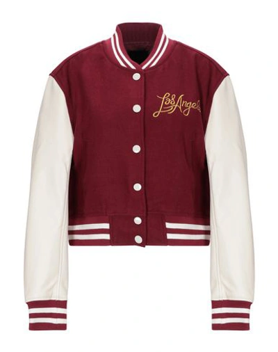 Kendall + Kylie Bomber In Maroon
