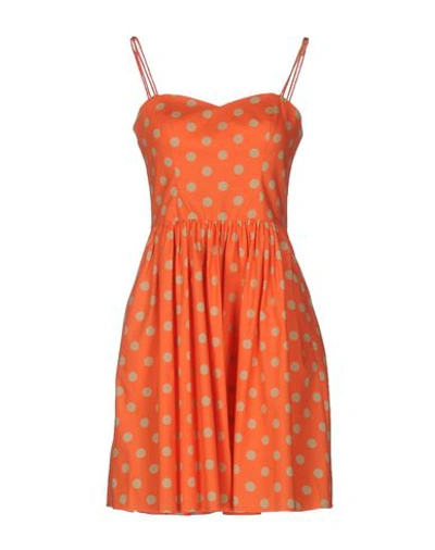 Jeremy Scott Short Dresses In Orange
