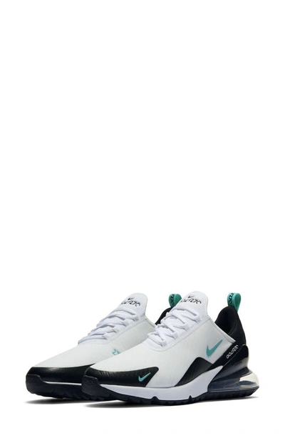 Nike Air Max 270 G Golf Shoe In White/ Black/ Silver/ Cactus