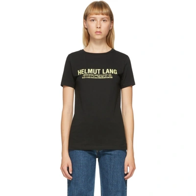 Helmut Lang Logo Baby Tee T-shirt In Black Cotton In Blk/electri