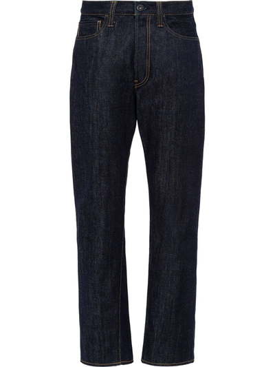 Prada Selvedge Five-pocket Jeans In Blue