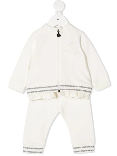 Moncler Babies' Logo Patch Tracksuit In White
