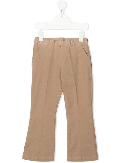 Touriste Kids' Straight-leg Trousers In Brown