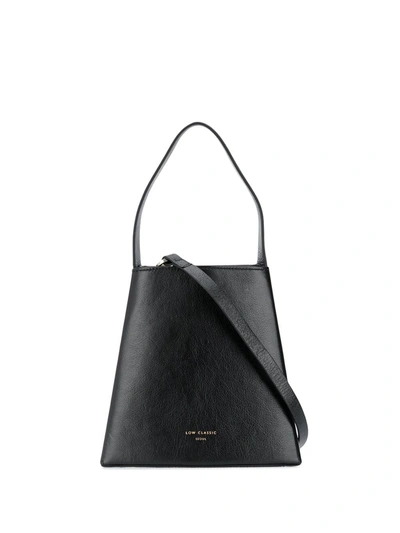 Low Classic Curve Embossed Logo Tote In Black