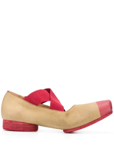 Uma Wang Colour-block Ballerina Shoes In Neutrals