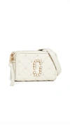 The Marc Jacobs The Hot Shot Saffiano Leather Shoulder Bag In Oatmilk
