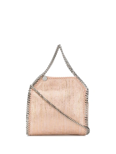 Stella Mccartney Tiny Metallic Falabella Crossbody Bag In Pink