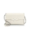 Valentino Garavani Women's Small Rockstud Leather Crossbody Bag In Light Ivory