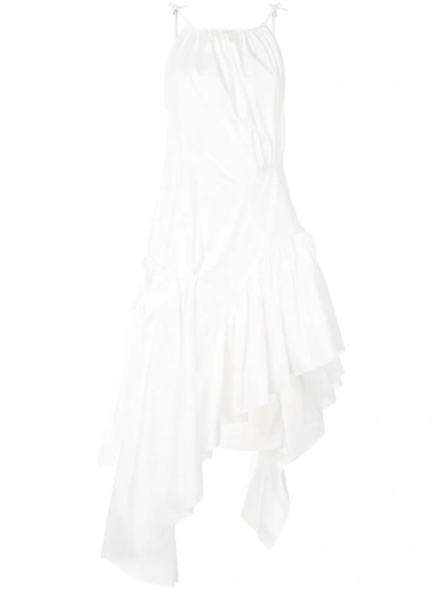 Marques' Almeida Ruched Tier Dress In White
