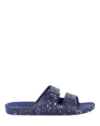 Freedom Moses Luca Blue Bandana Moses Two Band Slide In Navy