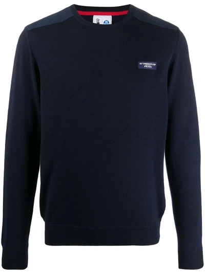 North Sails X Prada Cup Panelled Logo Pullover In Blue