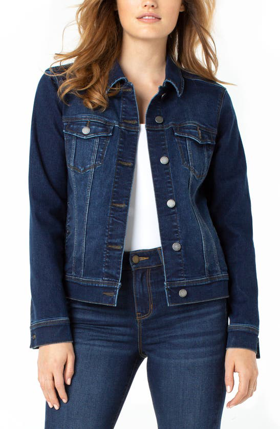 Liverpool Los Angeles Classic Sustainable Denim Jacket In Essence ...