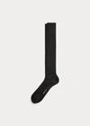 Polo Ralph Lauren Ralph Lauren Rib-knit Cotton Trouser Socks In Black