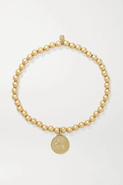 Sydney Evan Capricorn 14-karat Gold Diamond Bracelet