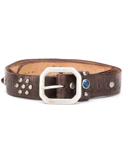 Polo Ralph Lauren Rasco Studded Belt In Brown