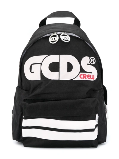 Gcds Kids' Logo Print Backpack In Black