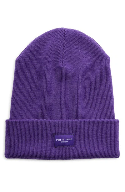 Rag & Bone Women's Addison Fine-knit Beanie In Purple