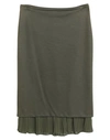 Max Mara 3/4 Length Skirts In Military Green