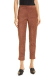 Kobi Halperin Lori Cropped Faux Suede Pants In Camel