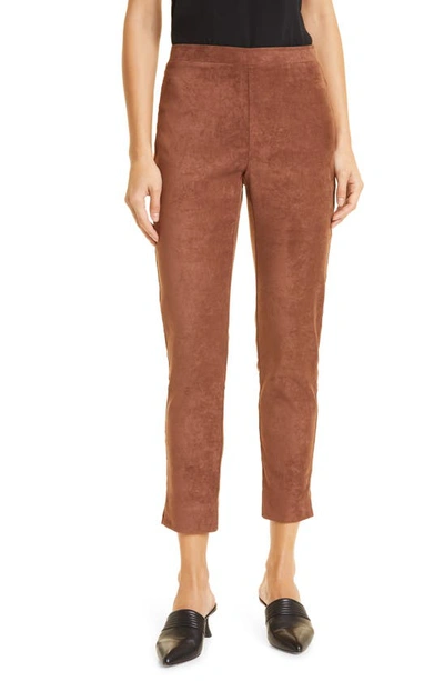 Kobi Halperin Lori Cropped Faux Suede Pants In Camel