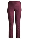 Kobi Halperin Lori Faux Suede Ankle Pants In Deep Burgundy