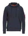 Alpha Industries Hooded Sweatshirt In Dark Blue