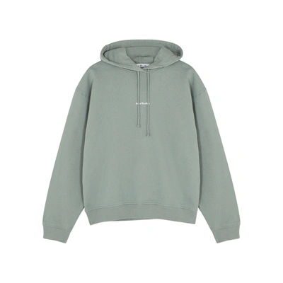 Acne Studios Feidra Sage Hooded Cotton Sweatshirt In Light Green