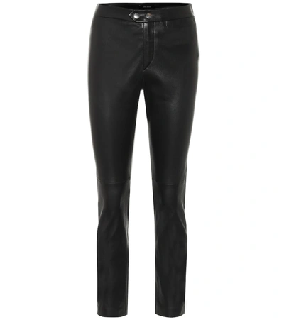 Isabel Marant Mofirae Leather Skinny Pants In Black