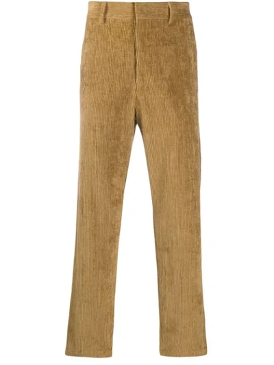 Msgm Classic Corduroy Chinos In Brown