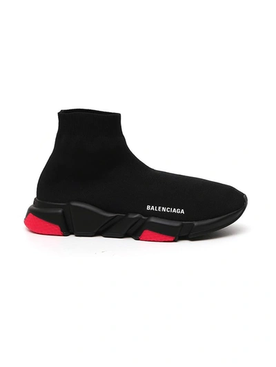 Balenciaga trainers black hot sale and red