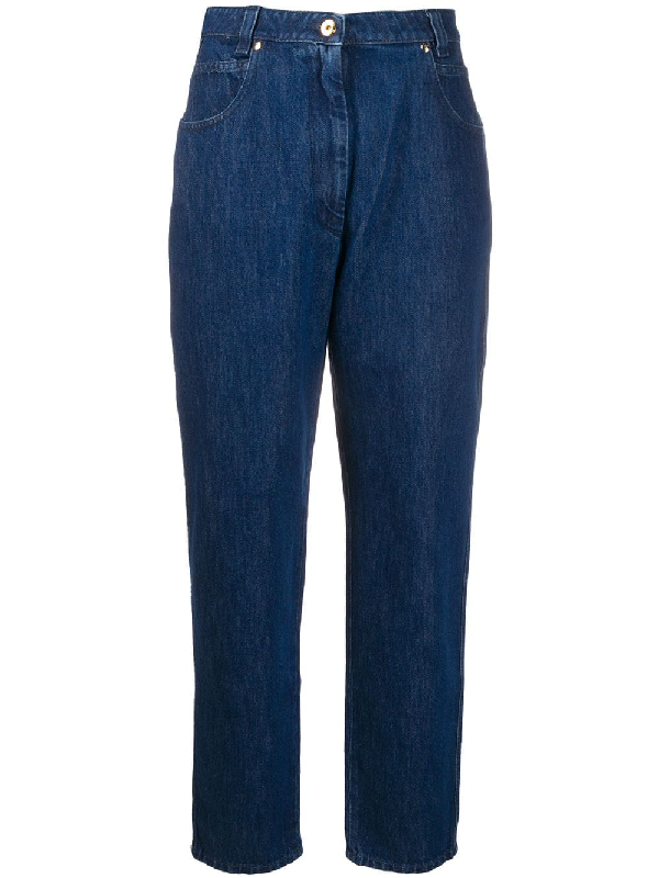 Patou Tapered Jeans Mit Hohem Bund In Blue Modesens