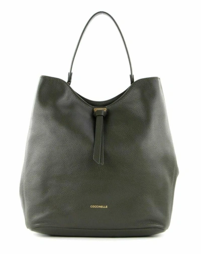 Coccinelle Women's Green Leather Shoulder Bag