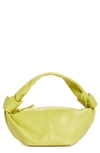 Bottega Veneta Yellow Knotted Mini Bag In Kiwi/ Gold