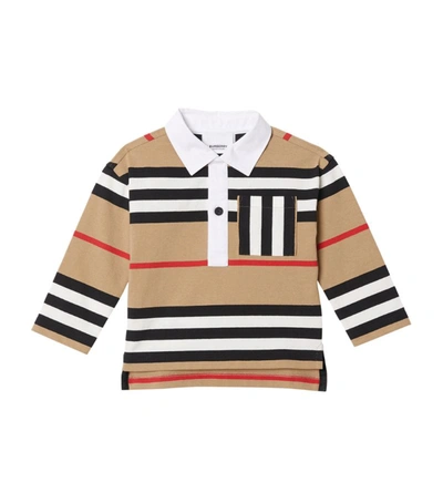 Burberry Boys' Cuthbert Icon Stripe Rugby Shirt - Baby In Beige