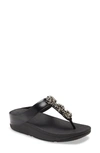 Fitflop Women's Galaxy Wedge Thong Sandals In All Black