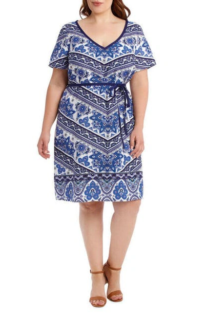 Estelle Women's Plus Floral-print Knee-length Dress