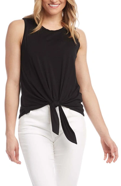 Karen Kane Tie-front Tank Top In Black