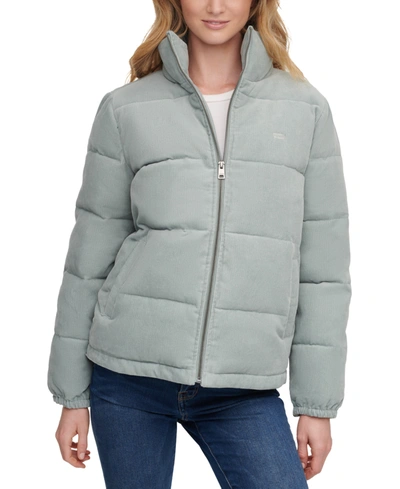 Levi's Women's Corduroy Puffer Jacket In Mint