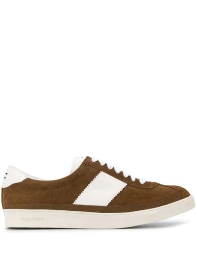Tom Ford Bannister Low-top Sneakers In Brown