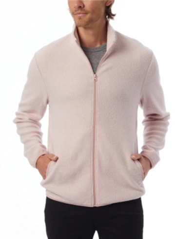 Alternative Apparel Men's Eco Teddy Full-zip Fleece Jacket In Blush