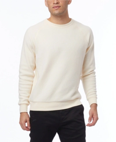 Alternative Apparel Men's Champ Eco-teddy Fleece Sweatshirt In Off-white