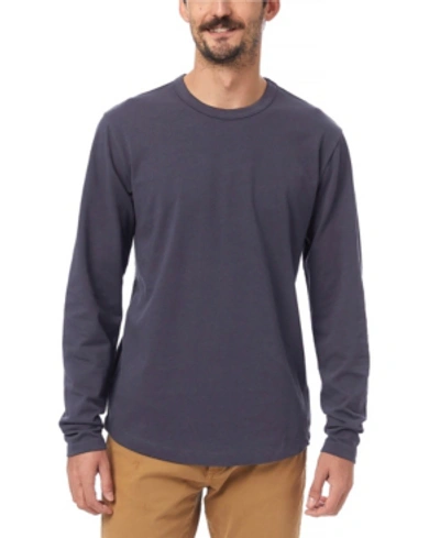 Alternative Apparel Men's Hemp-blend Long Sleeve T-shirt In Ombre Blue