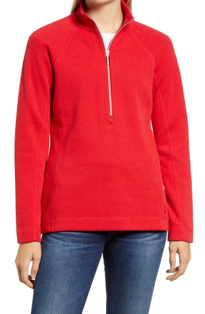 Tommy Bahama New Aruba Half Zip Pullover In Tango Red